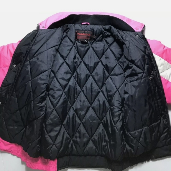 Vintage Women’s YAMAHA Ski Snowmobile Jacket Pink Rare 1990s Size Large Coat - Picture 9 of 9
